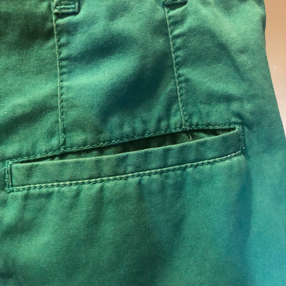 TopShop Green Pleated High Waist Skinny Pants - Picture 3 of 8